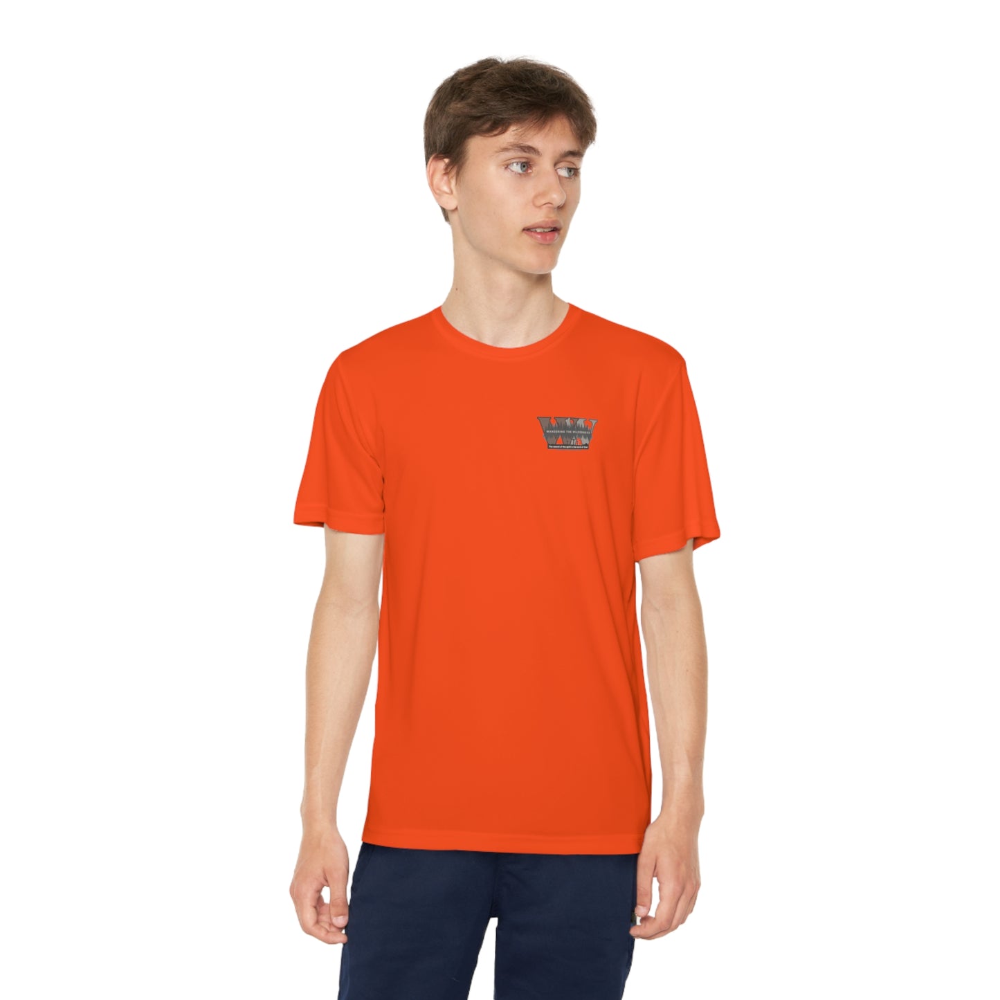 Wandering the Wilderness Pray. Eat. Sleep. Hunt! Kids performance short sleeve T-shirt.