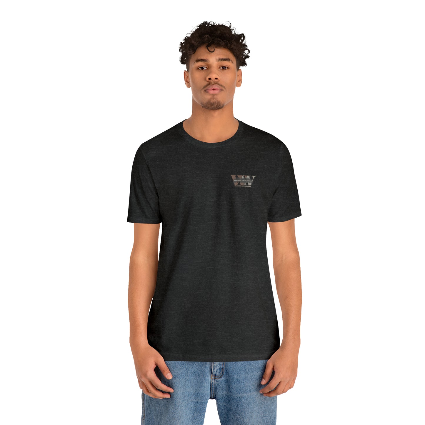 Wandering the Wilderness logo athletic fit short sleeve t-shirt.