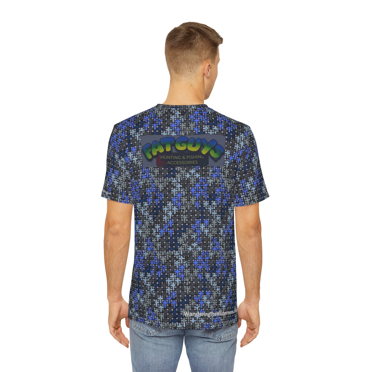 FAT GUYS Outdoors short sleeve t shirt in Wandering the Wilderness tempest camo.