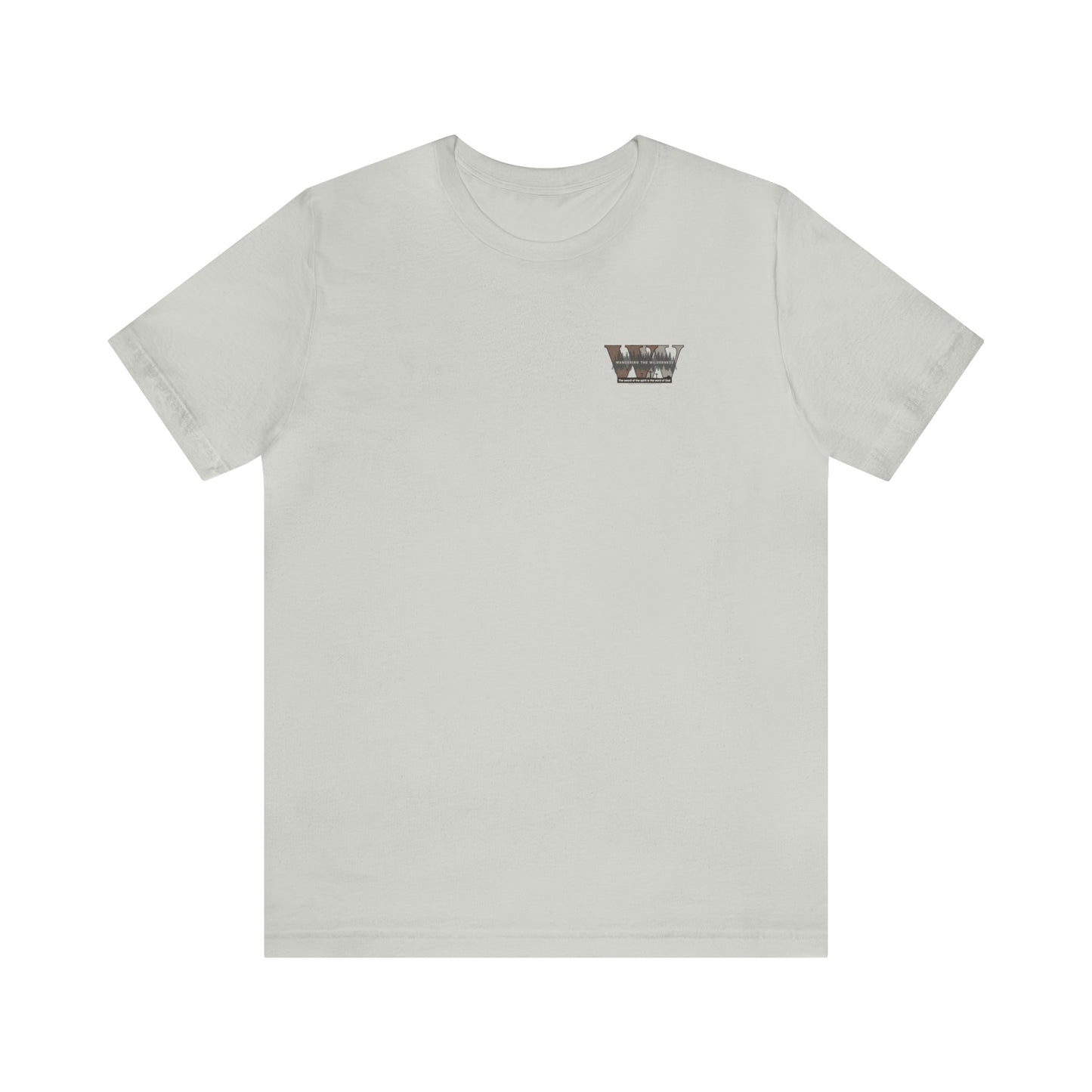 Wandering the Wilderness logo athletic fit short sleeve t-shirt.