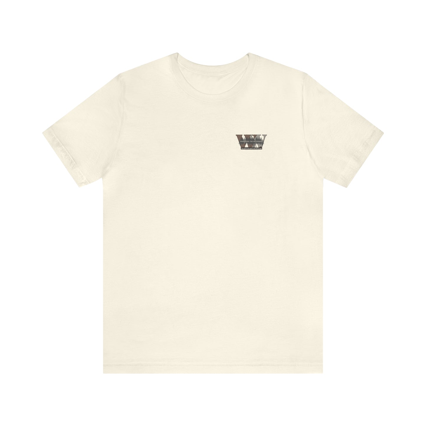 Wandering the Wilderness logo athletic fit short sleeve t-shirt.