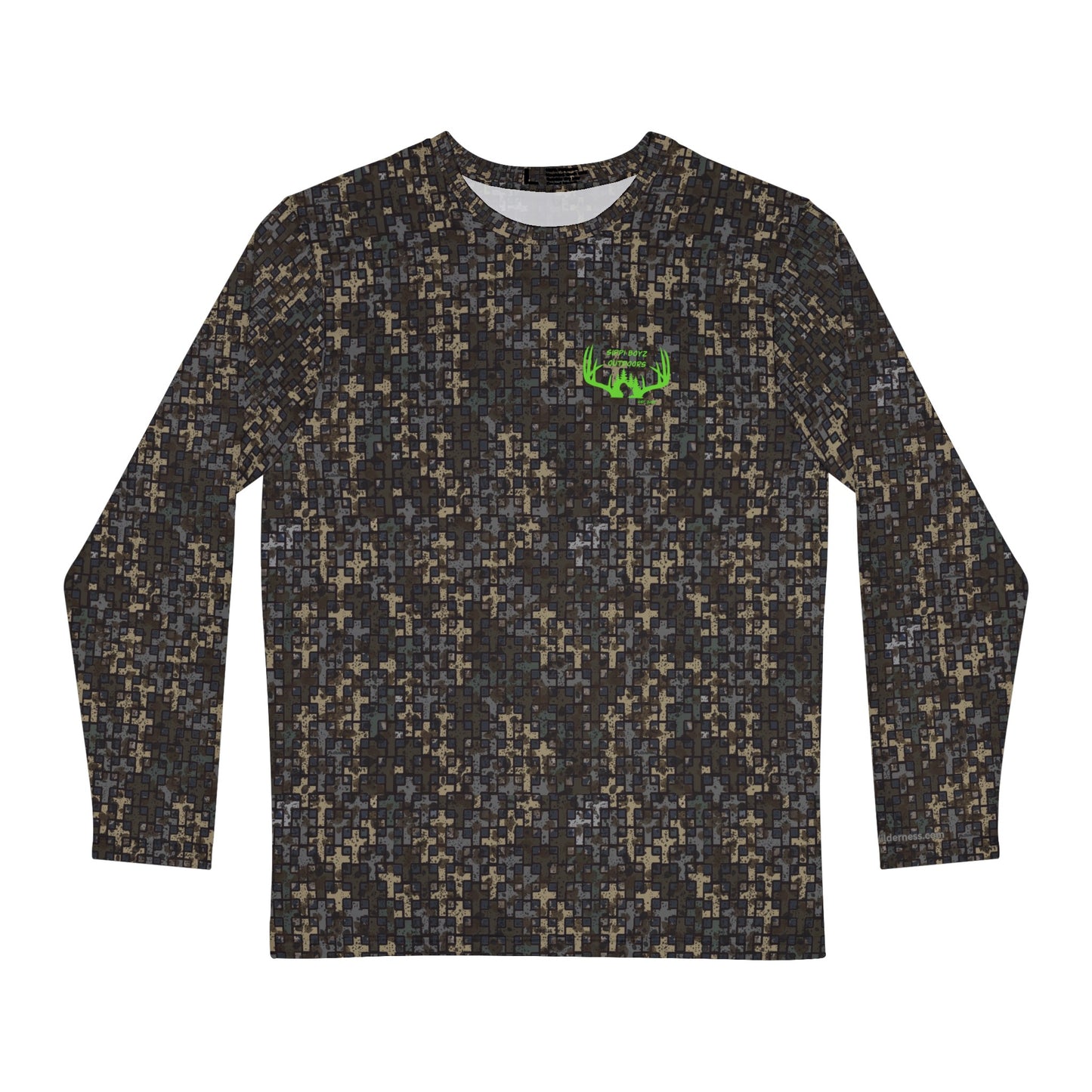 Sippi Boyz Outdoors Men's Long Sleeve Shirt in Wandering the Wilderness Stubblefield camo.