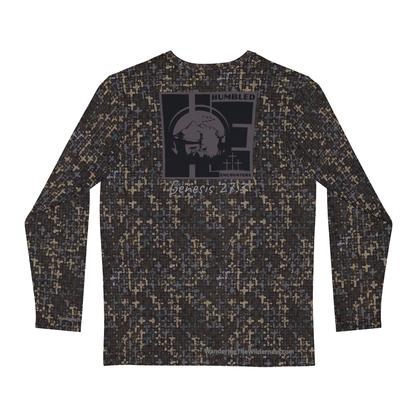 Humbled Encounters long sleeve performance shirt in Wandering the Wilderness Stubblefield camo.