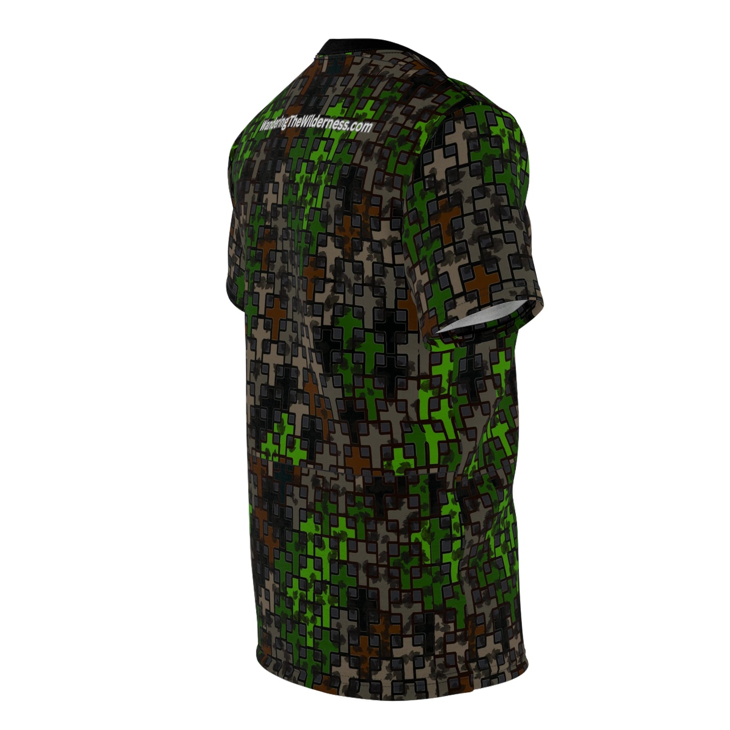 Wandering the Wilderness Strutter Camo short sleeve t-shirt.