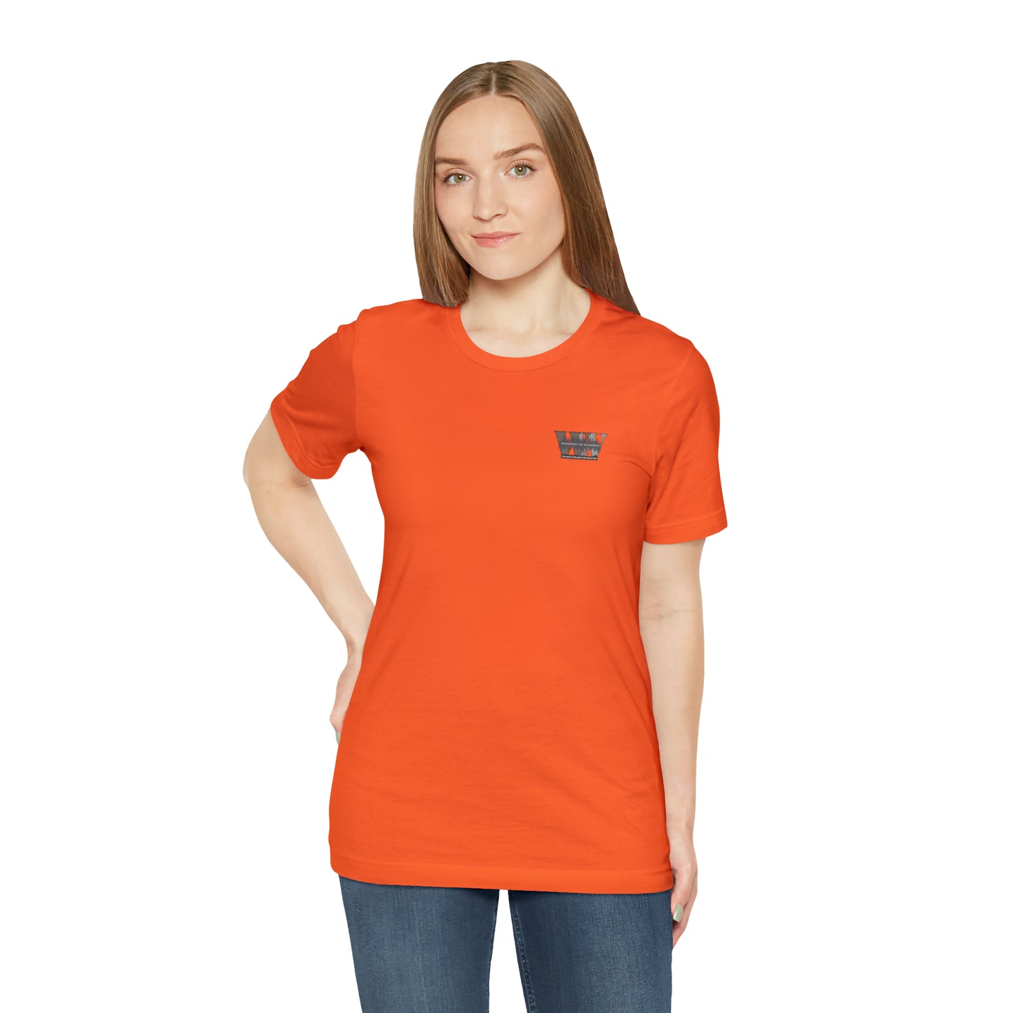 Wandering the Wilderness logo athletic fit short sleeve t-shirt.