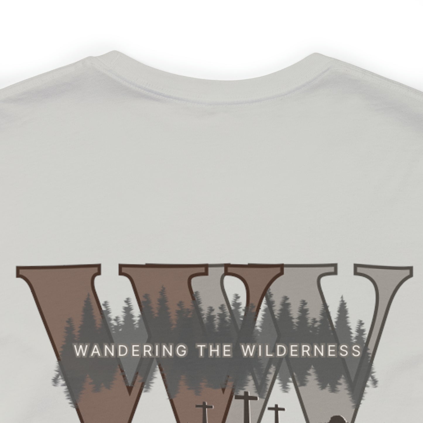 Wandering the Wilderness logo athletic fit short sleeve t-shirt.