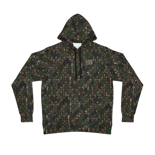 Wandering the Wilderness Backwoods camo unisex Athletic Hoodie. These tend to run small so we recommend buying one size larger than you normally wear, also these are made on demand and can take two weeks or longer to be delivered.