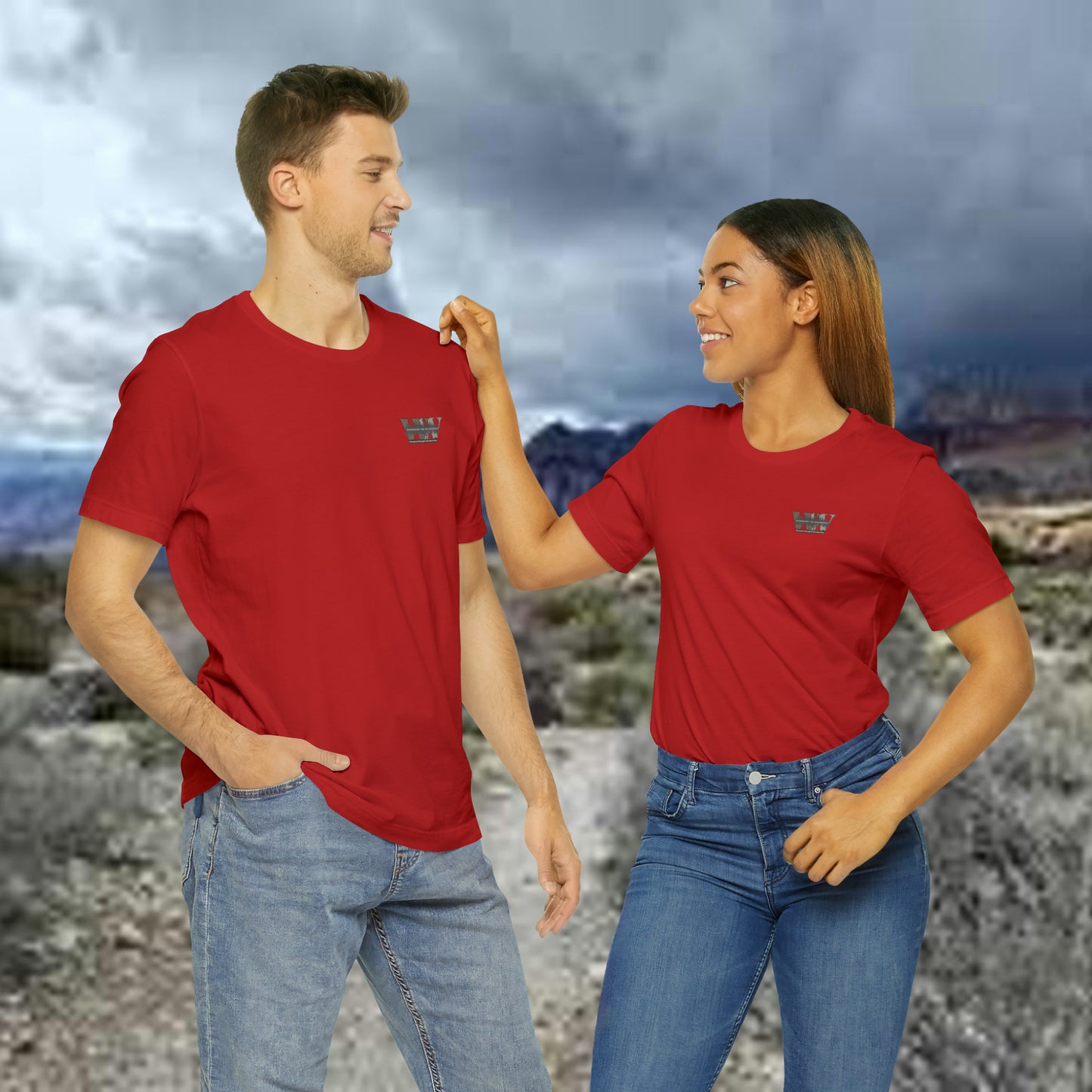 Wandering the Wilderness logo athletic fit short sleeve t-shirt.