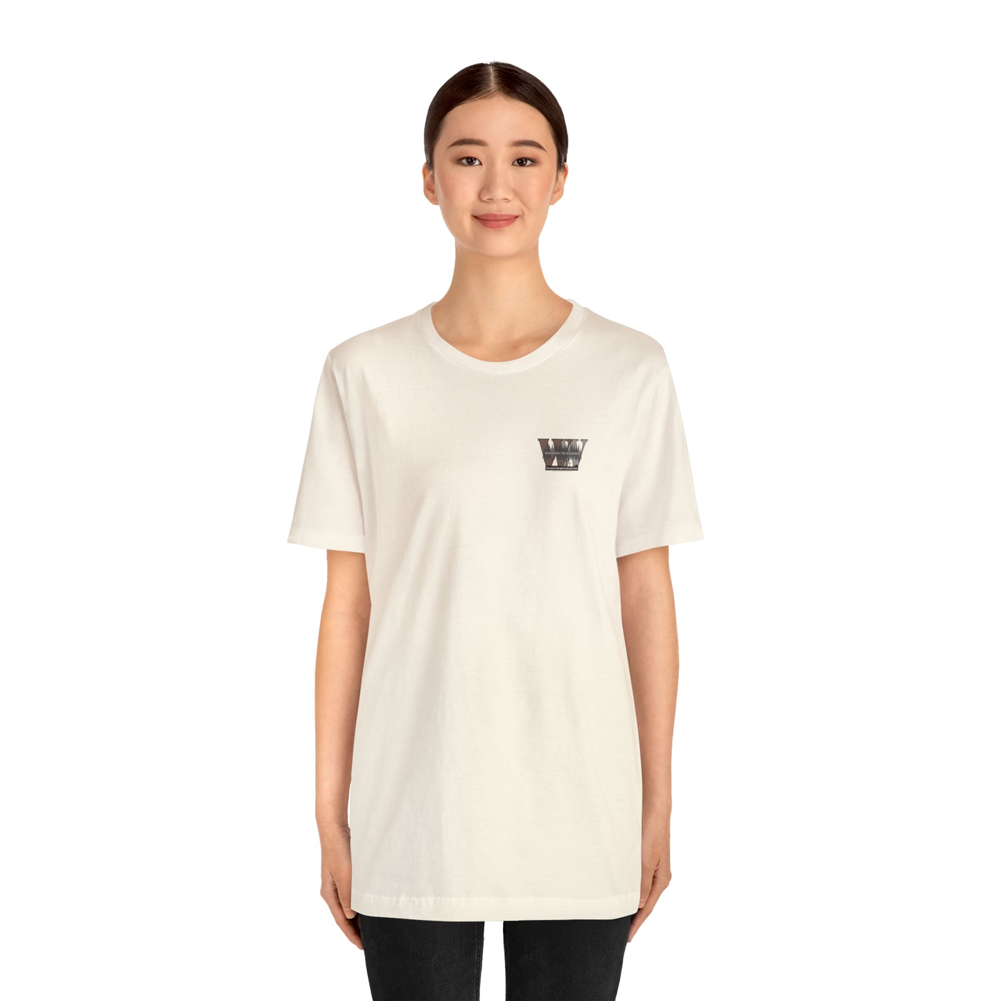 Wandering the Wilderness logo athletic fit short sleeve t-shirt.