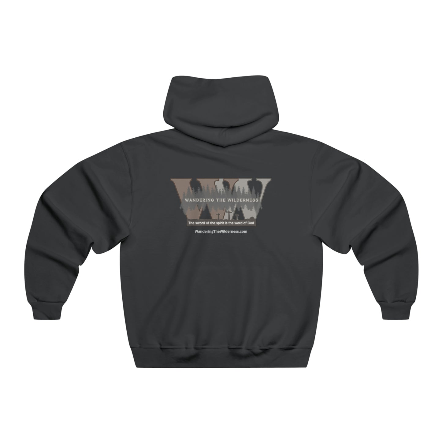 Wandering the Wilderness big logo on the back Men's NUBLEND® Hooded Sweatshirt