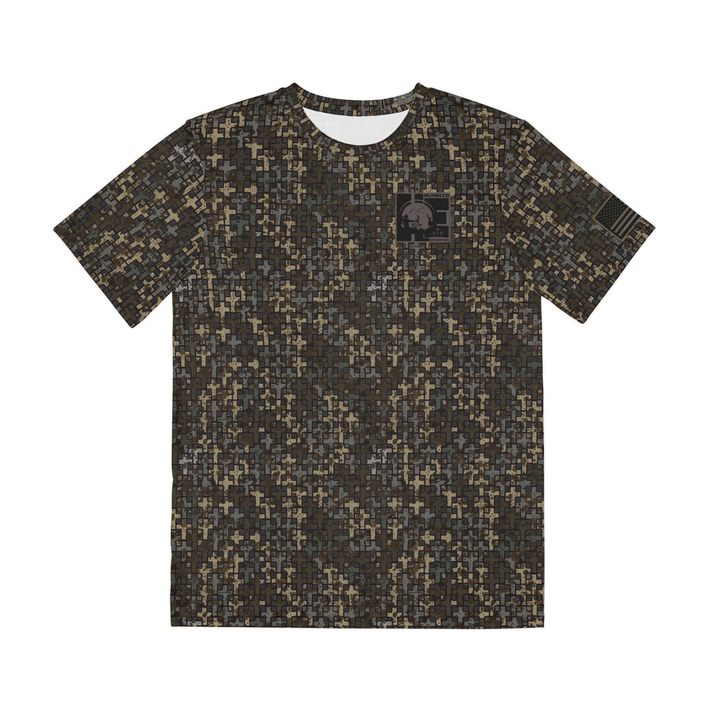 Humbled Encounters short sleeve performance T-shirt in Wandering the Wilderness Stubblefield camo.