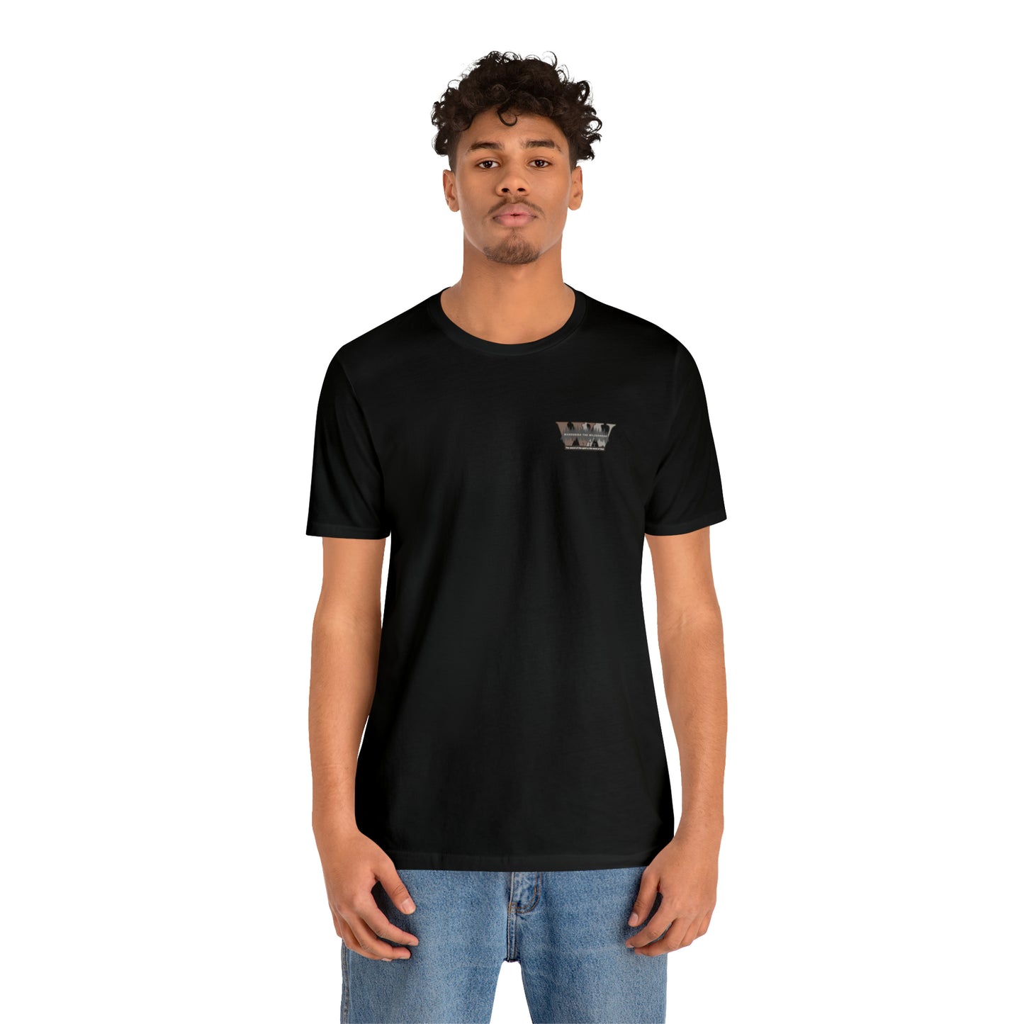 Wandering the Wilderness logo athletic fit short sleeve t-shirt.