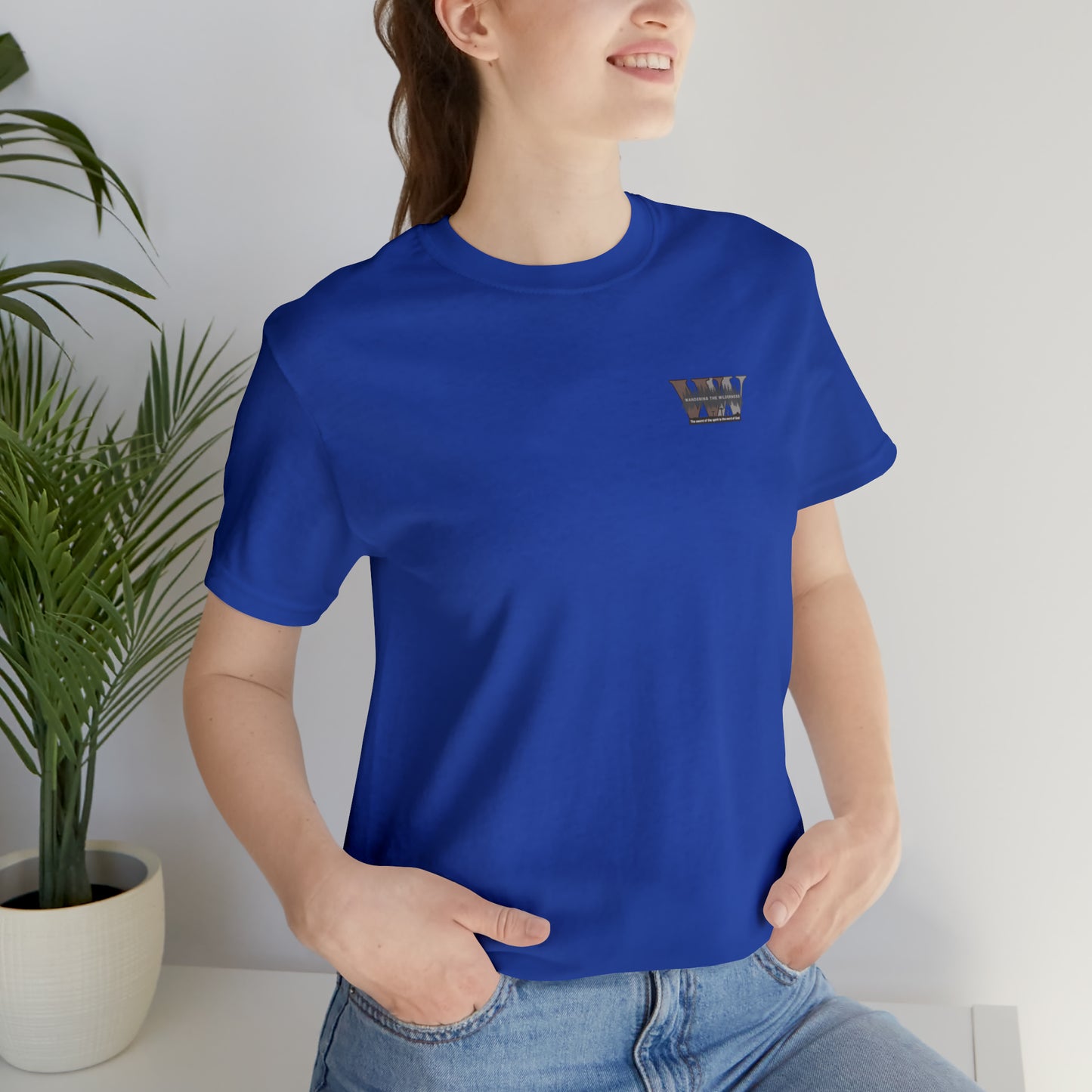 Wandering the Wilderness logo athletic fit short sleeve t-shirt.