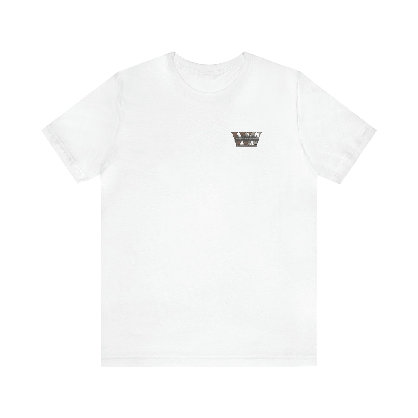 Wandering the Wilderness logo athletic fit short sleeve t-shirt.