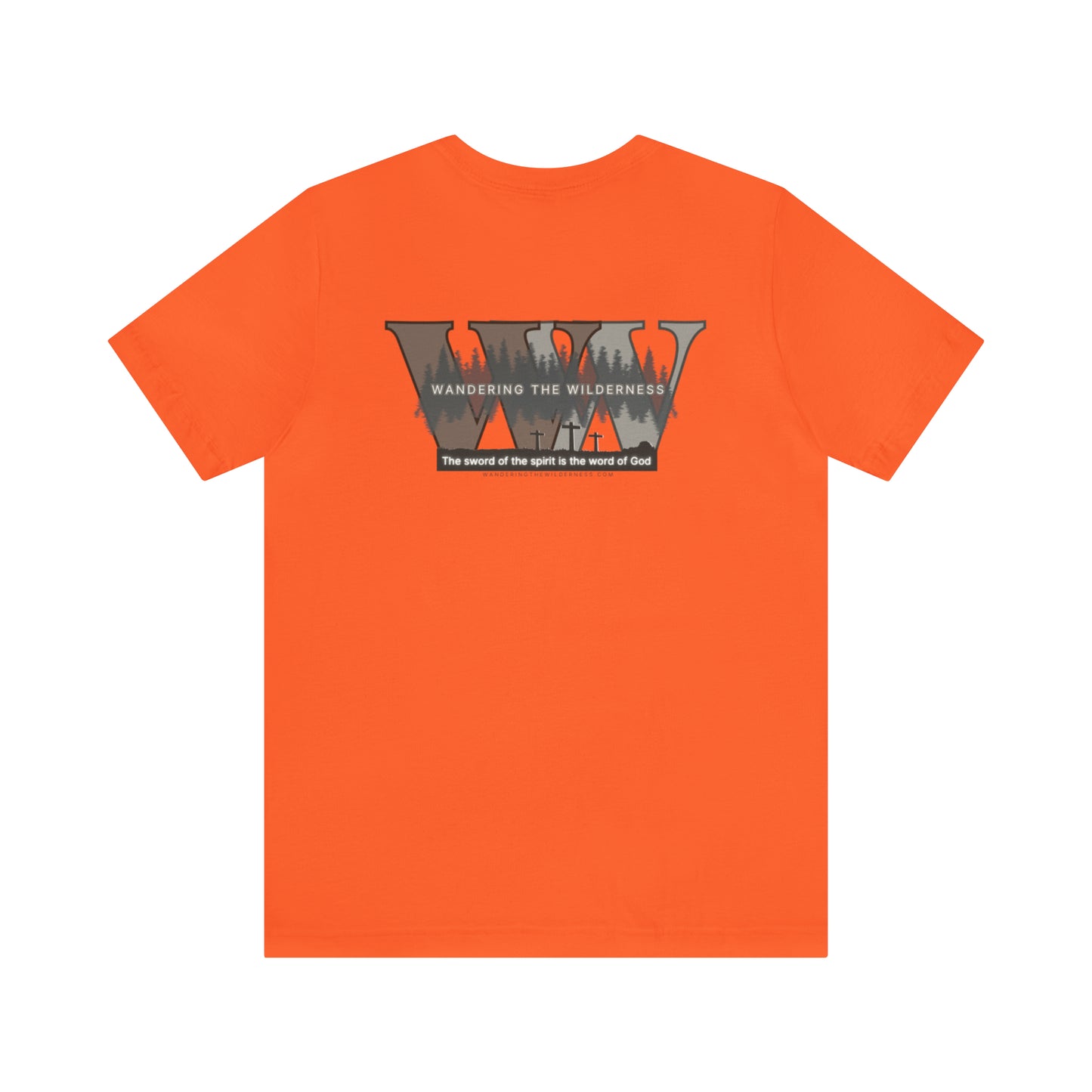 Wandering the Wilderness logo athletic fit short sleeve t-shirt.