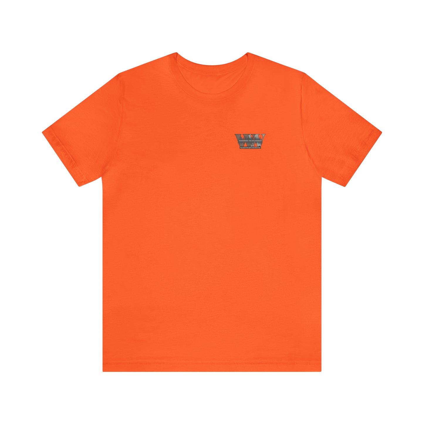 Wandering the Wilderness logo athletic fit short sleeve t-shirt.