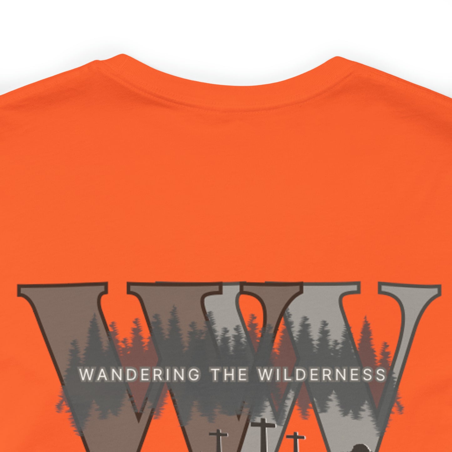 Wandering the Wilderness logo athletic fit short sleeve t-shirt.