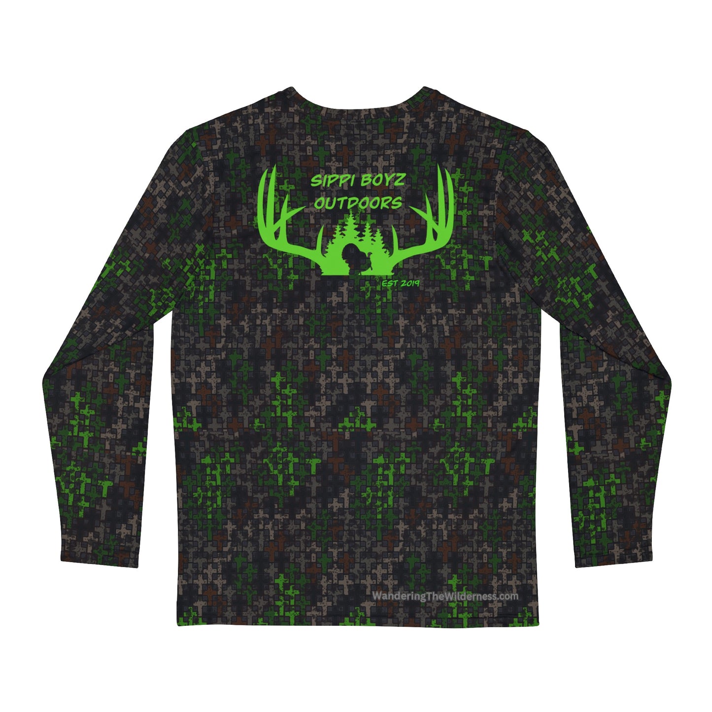 Sippi Boyz Outdoors long sleeve performance shirt in Wandering the Wilderness Struuter camo.