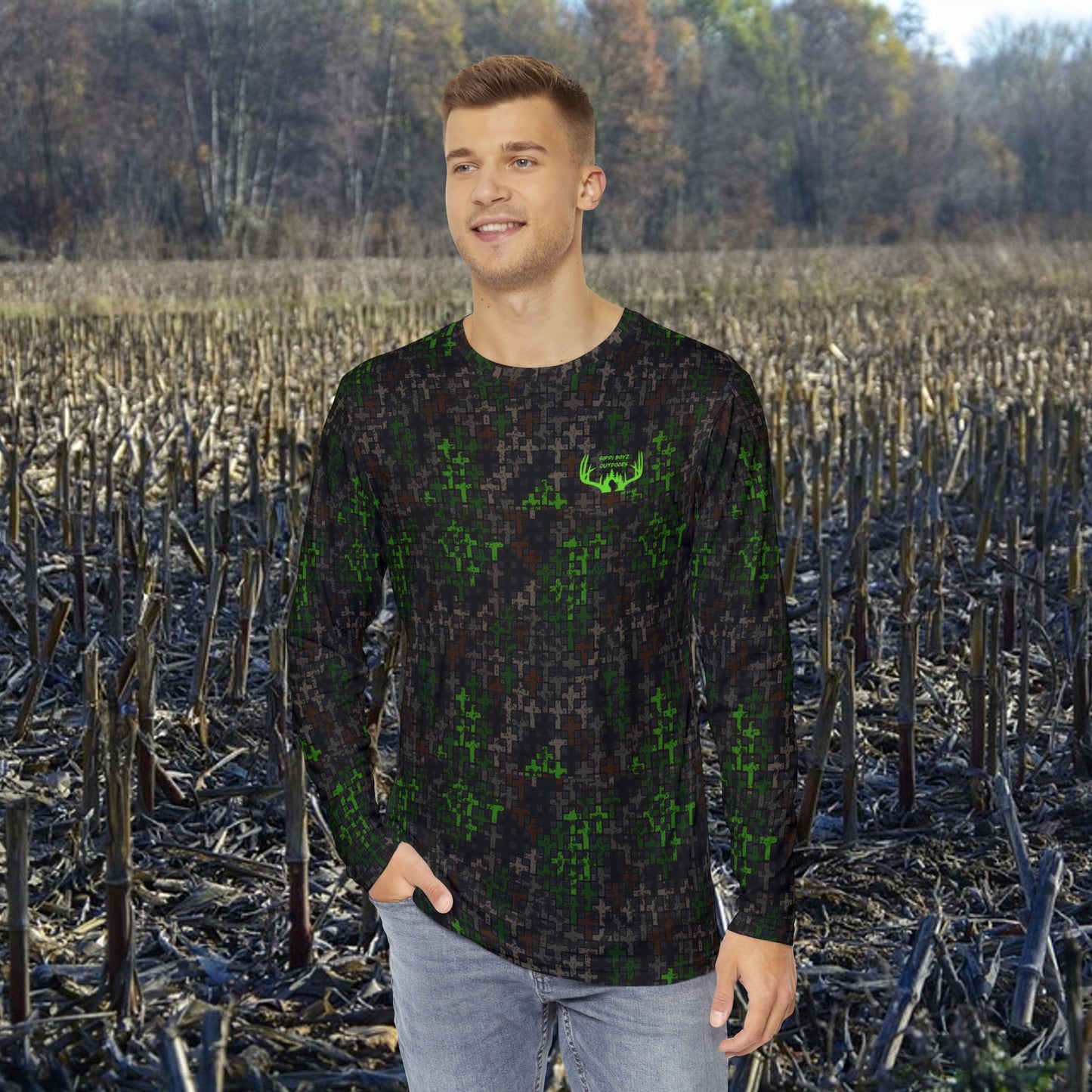 Sippi Boyz Outdoors long sleeve performance shirt in Wandering the Wilderness Struuter camo.