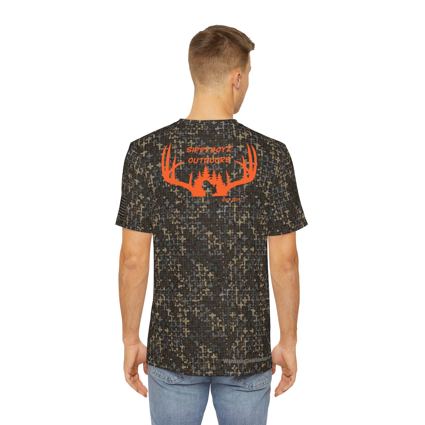 Sippi Boyz Outdoors short sleeve performance T-shirt in Wandering the Wilderness Stubblefield camo.