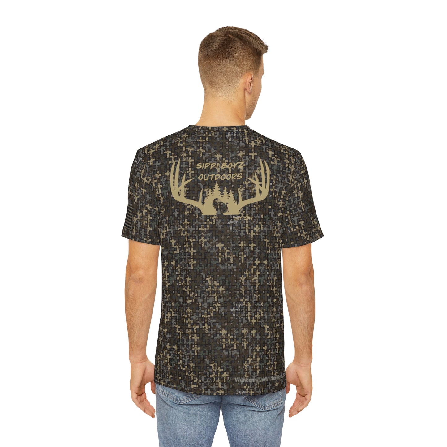 Sippi Boyz Outdoors short sleeve performance T-shirt in Wandering the Wilderness Stubblefield camo.