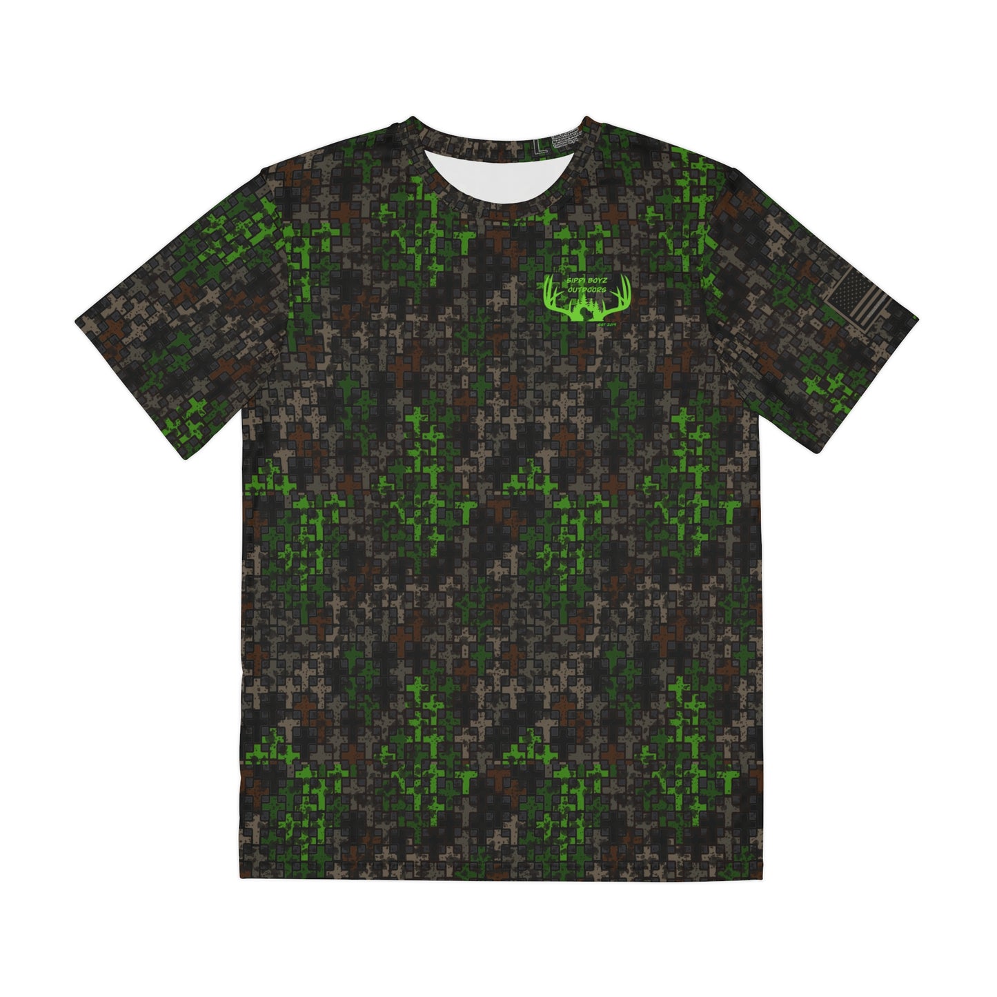 Sippi Boyz Outdoors short sleeve performance T-shirt in Wandering the Wilderness Strutter Camo.