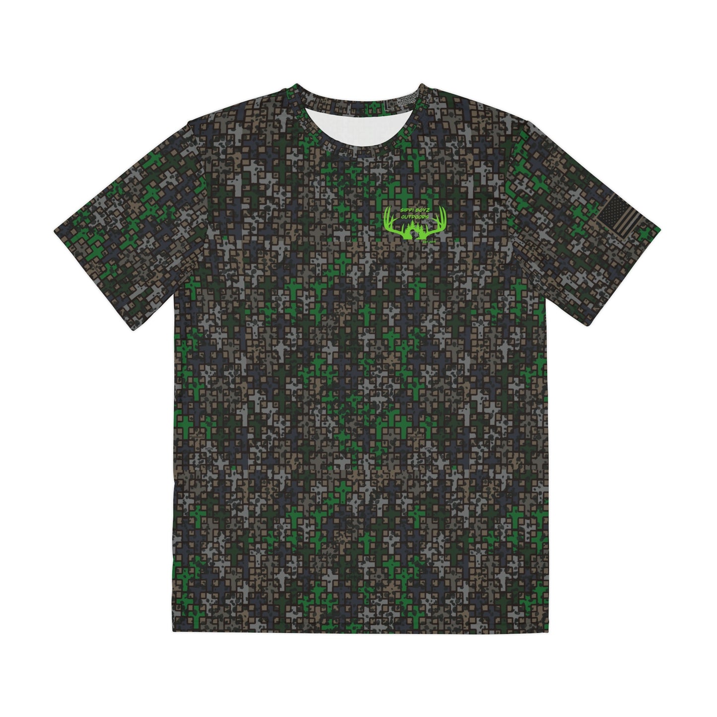 Sippi Boyz Outdoors performance short sleeve T-shirt in Wandering the Wilderness Strutter Camo.