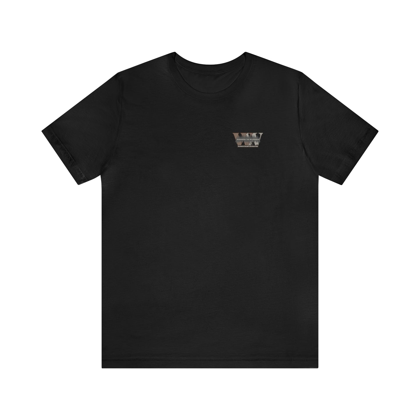 Wandering the Wilderness logo athletic fit short sleeve t-shirt.