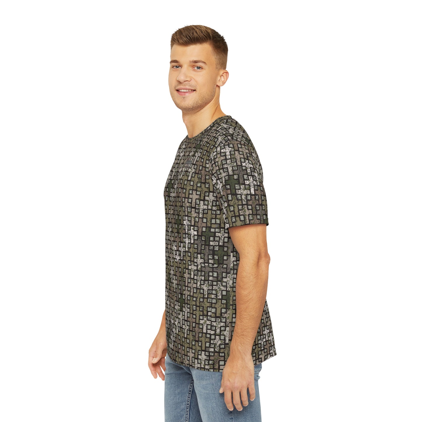 Wandering the Wilderness Hardscrabble Cam Men's Polyester Tee (AOP)