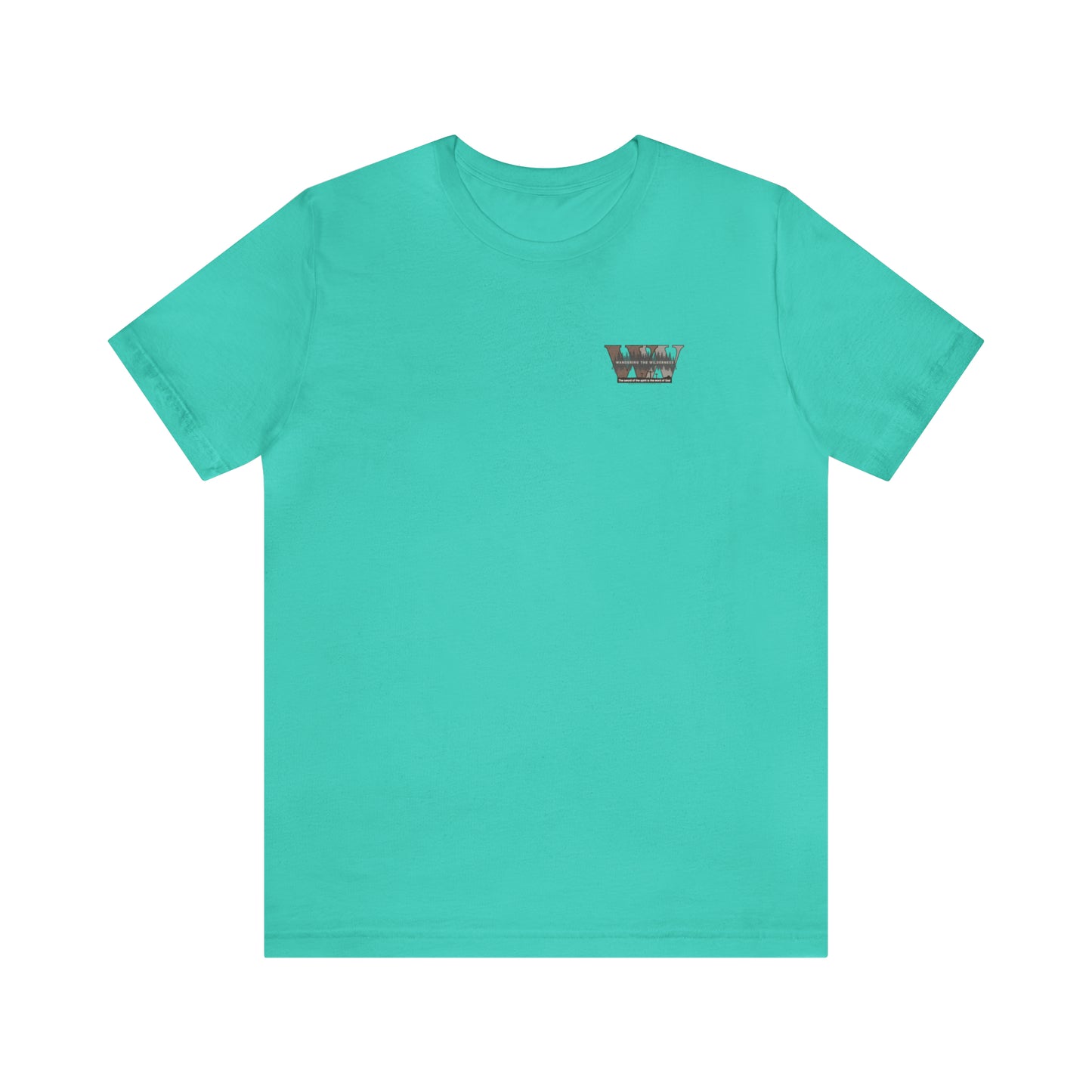 Wandering the Wilderness logo athletic fit short sleeve t-shirt.