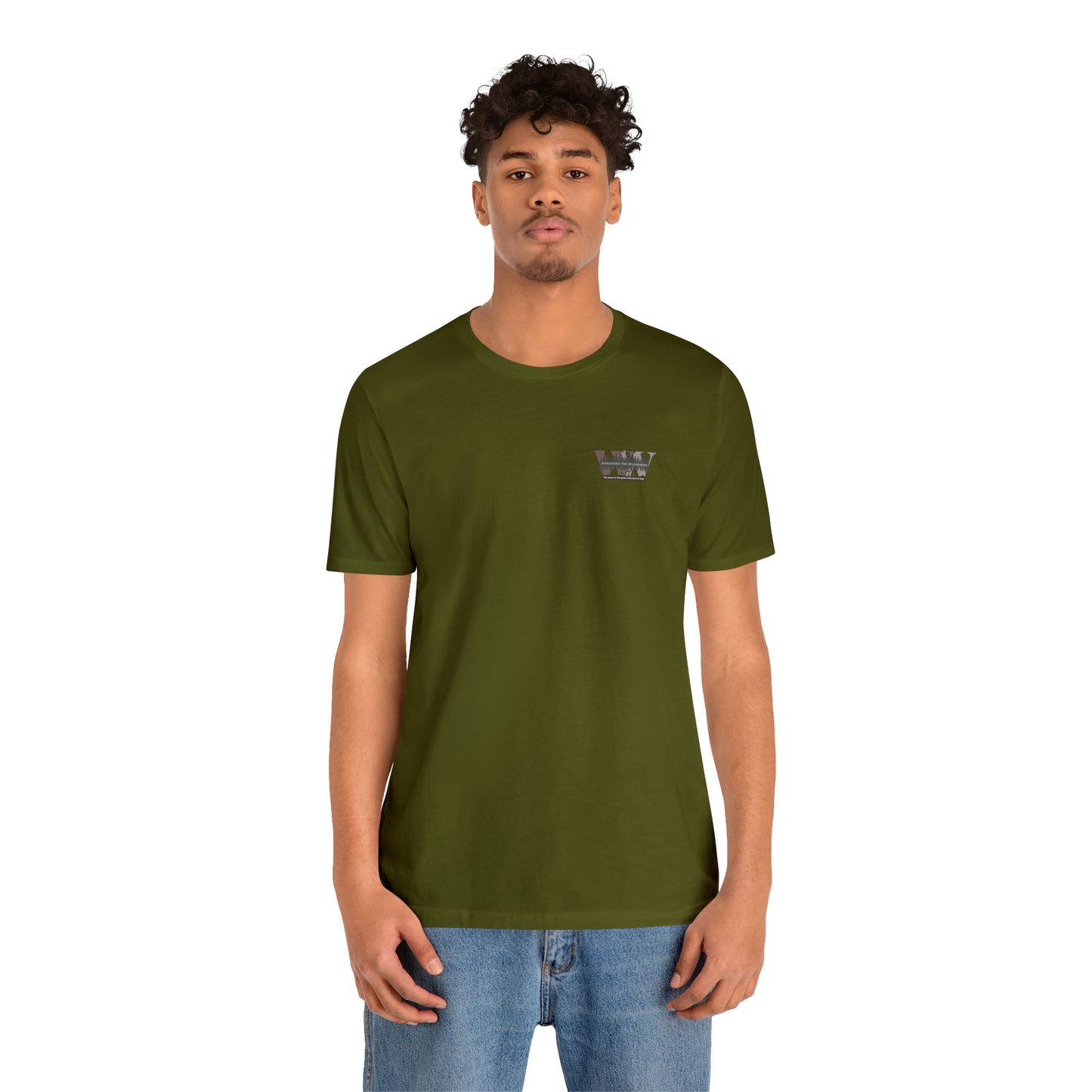 Wandering the Wilderness logo athletic fit short sleeve t-shirt.