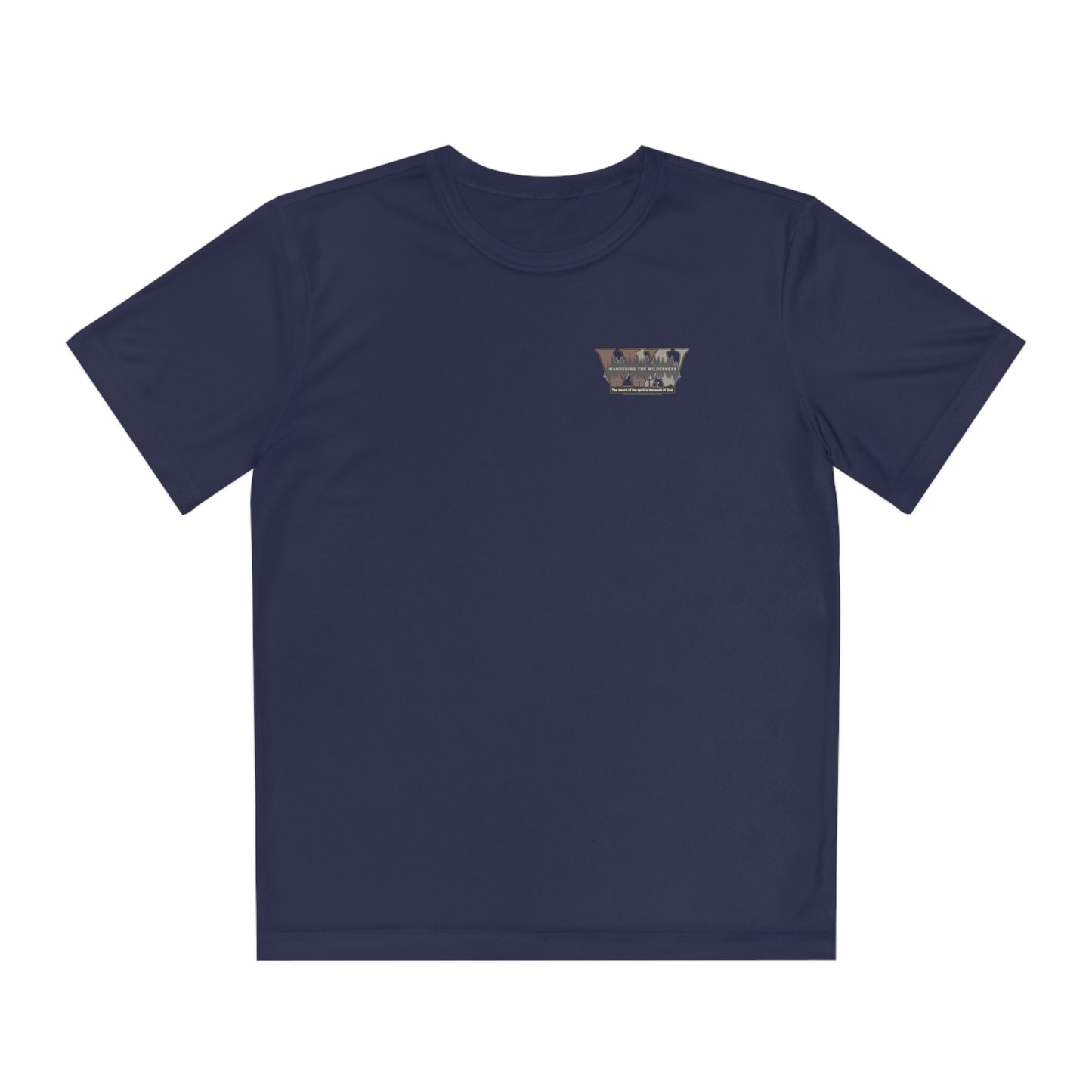 Wandering the Wilderness Pray. Eat. Sleep. Hunt! Kids performance short sleeve T-shirt.