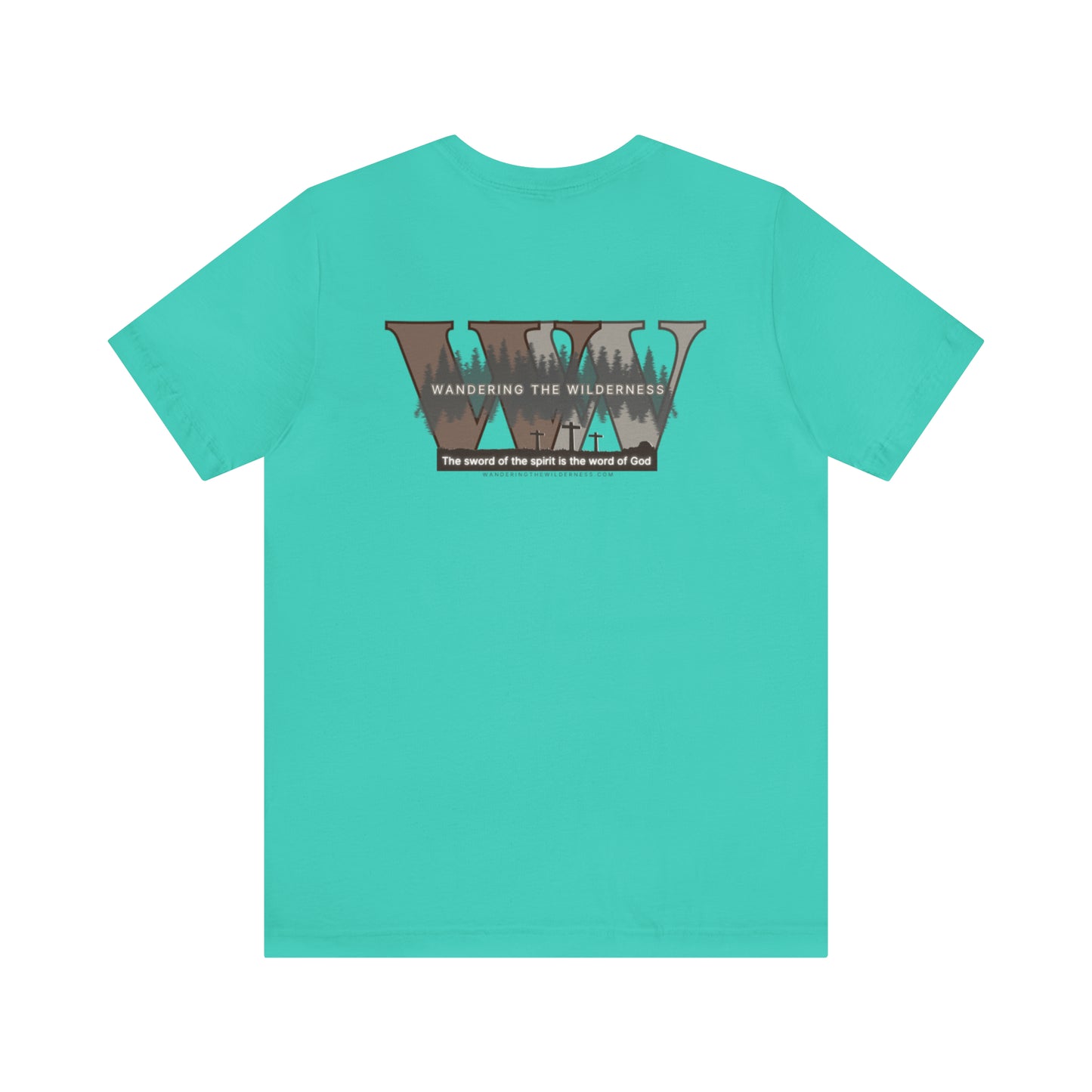 Wandering the Wilderness logo athletic fit short sleeve t-shirt.