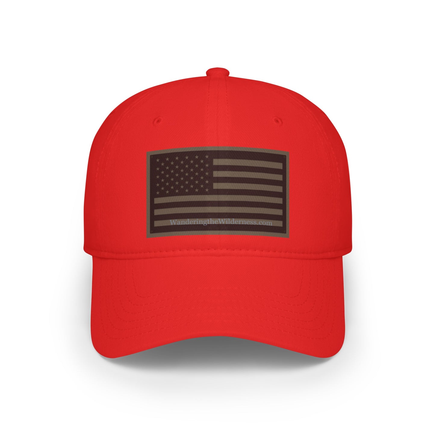 Wandering the Wilderness American flag Low Profile Baseball Cap