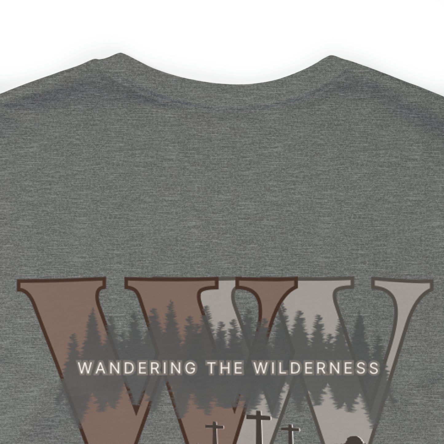 Wandering the Wilderness logo athletic fit short sleeve t-shirt.