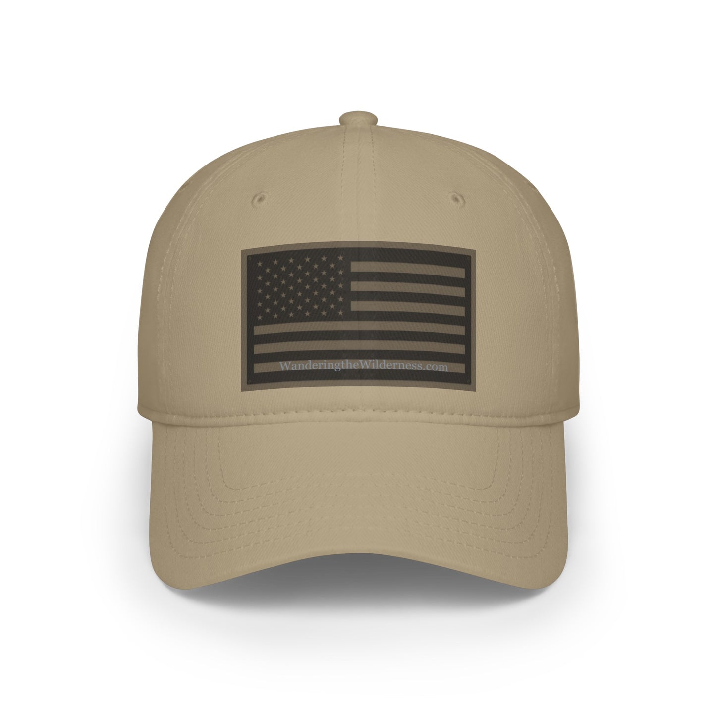 Wandering the Wilderness American flag Low Profile Baseball Cap